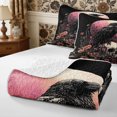 thumbnail image 4 of Manfei Gothic Skull Crow Twin Quilt Set 2 Pieces,Vintage Flowers Twin Coverlet Set,1 Bedspread and 1 Pillowcase, 4 of 7