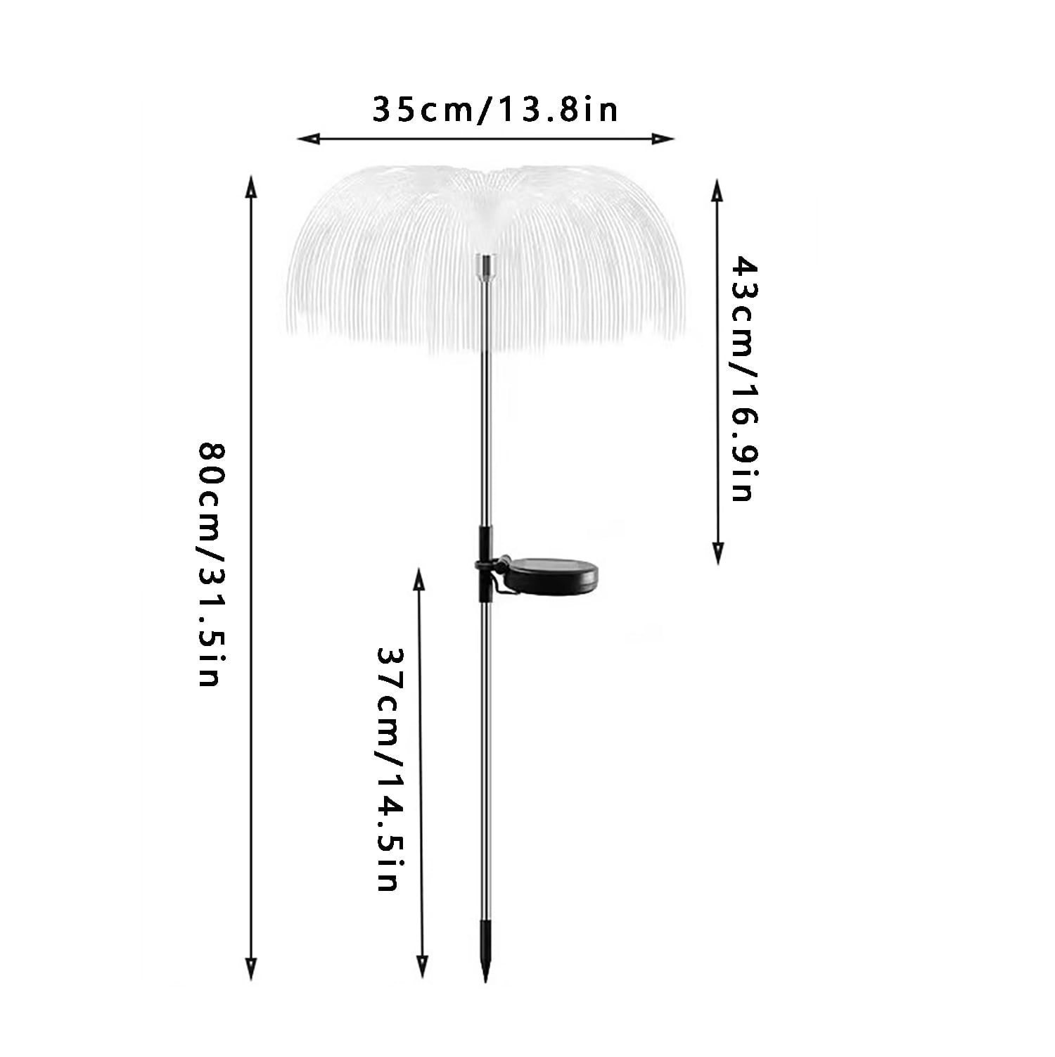 Solar Garden Lights Outdoor Waterproof 7-Color Changing LED Jellyfish Lights with Solar Power, Light Sensor and Waterproof Design for Garden, Yard and Patio Decorative (2 Pcs)