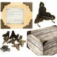 thumbnail image 5 of Esquina vintage de 40 piezas, esquina de muebles de metal antiguo, esquinas protectoras para cajas y muebles de estilo vintage,-25x35 mm, 5 of 5