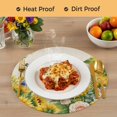 thumbnail image 4 of Summer Sunflowers Round 13 Inch Placemats Set of 8, Country Botanical Budding Flowers HeatResistant Non Slip Place Mats for Dining Table, Wipeable Braided Kitchen Table Mats for Housewarming, 4 of 9