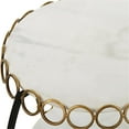 thumbnail image 4 of Uttermost Chainlink Contemporary Marble & Iron Side Table in White/Gold/Black, 4 of 6