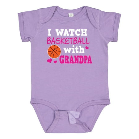 

Inktastic I Watch Basketball with Grandpa Gift Baby Girl Bodysuit