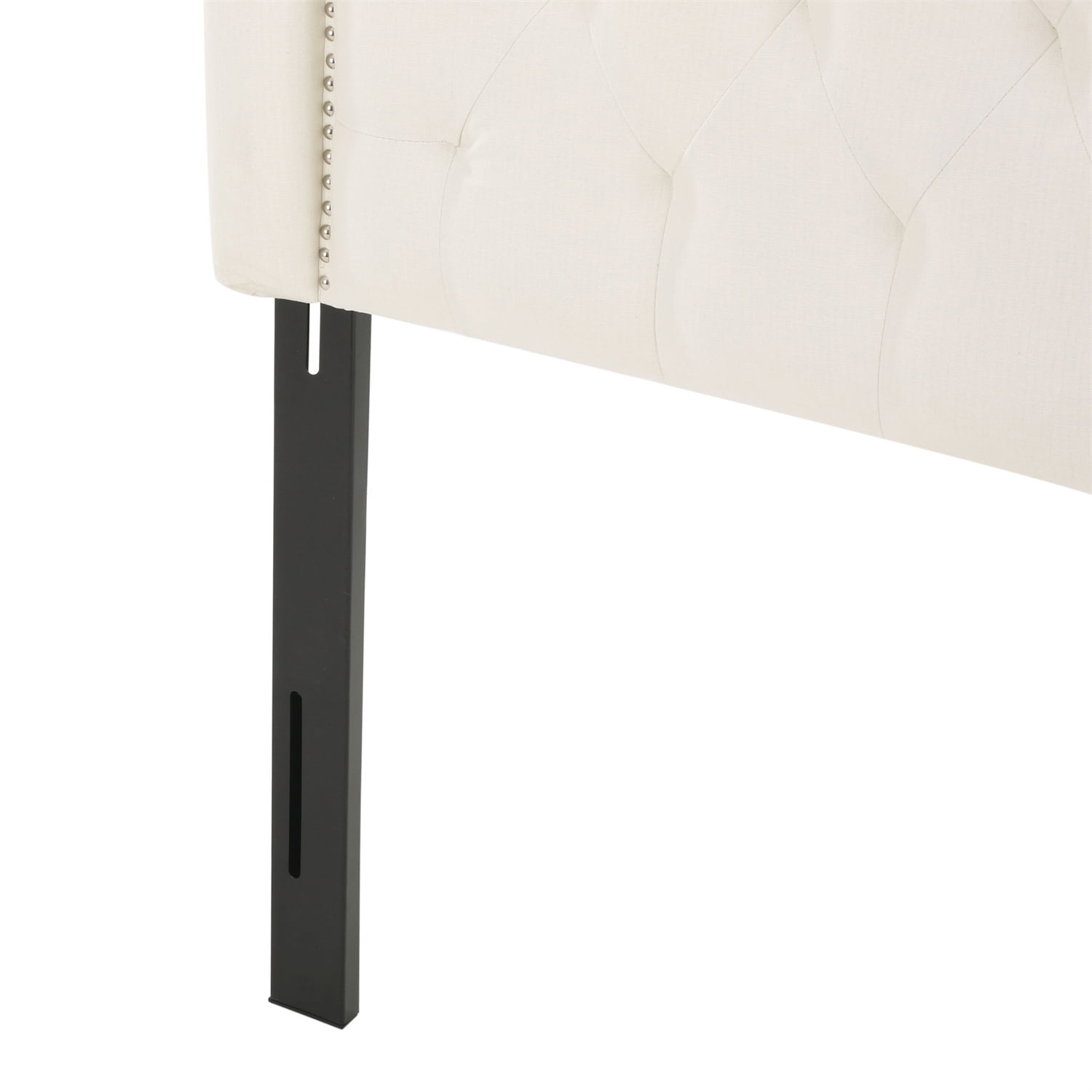 Kepooman Modern Transitional Headboard, Upholstered Button Tufted Headboard, Queen & Full, Beige Kepooman Modern Transitional Headboard, Upholstered Button Tufted Headboard, Queen & Full, Beige