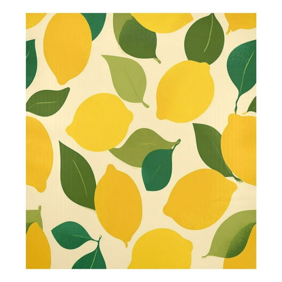 IAUYY Magnetic decorative sticker - 23x26 Inch PVC Refrigerator Decorative Cover, Removable DIY Art for Kitchen Appliances Lemon Pattern