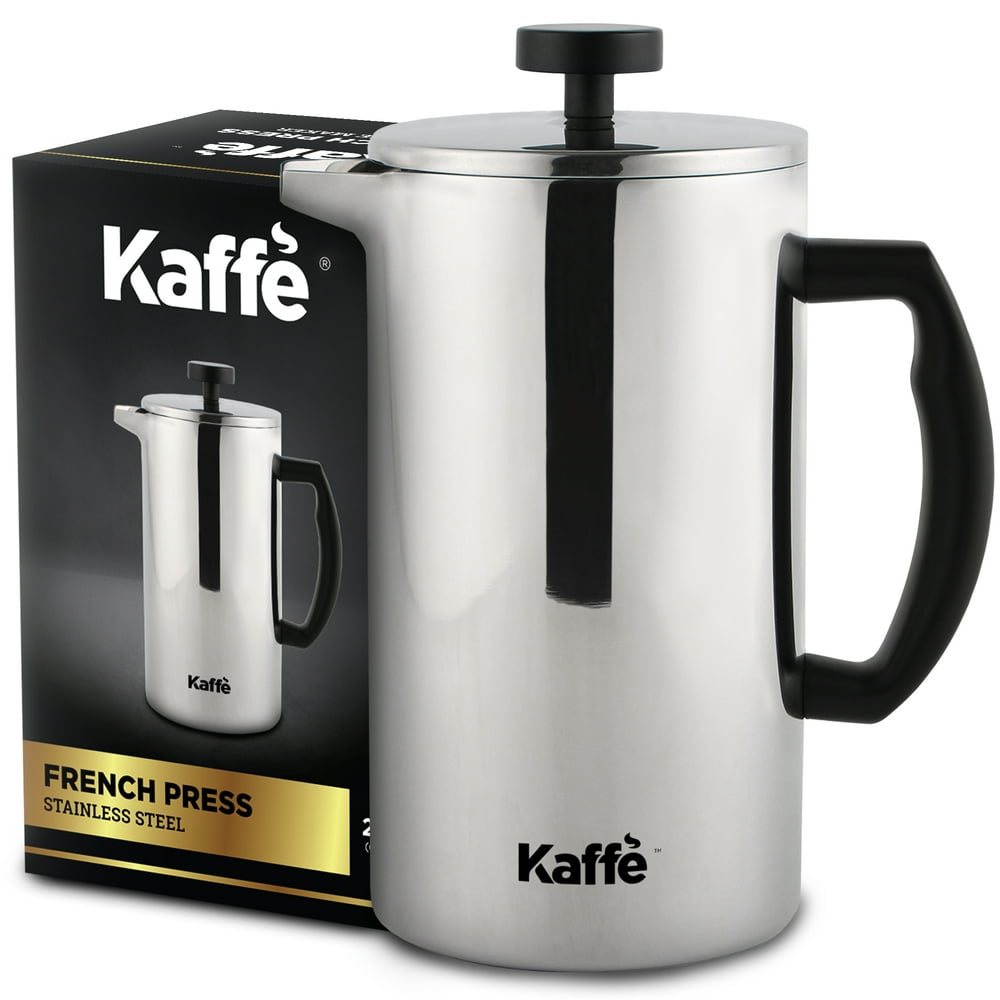 Kaffe French Press Coffee Maker. DoubleWall Stainless Steel (6 Cups 0