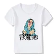 thumbnail image 3 of Camiseta de moda para niña, camiseta de algodón con estampado de Karol G Bichota, ropa para niños, camisetas de verano para bebés, 3 of 5