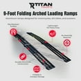 thumbnail image 2 of Titan Ramps 2 Pack 9’ Folding ATV Loading Ramps Arched Aluminum Design, Black, 2 of 12