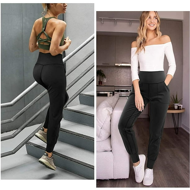 Women’s Jogger Yoga Pants High Waisted Running Workout Tights Pockets  Tapered Casual Lounge Pants Loose Leggings