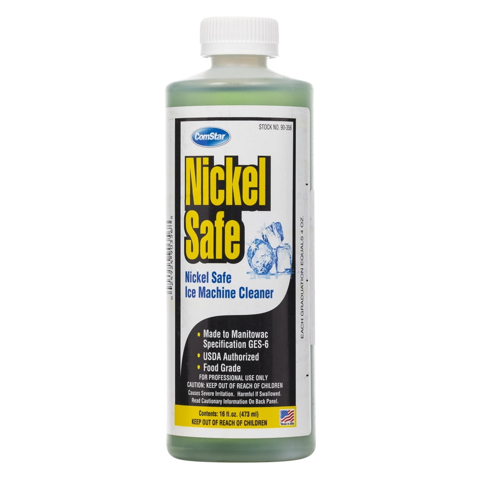 ComStar Nickel Safe, 16 Ounces, Removes Mineral Scale & Lime Deposits, Meets Manitowoc Spec GES-6, Food Grade Solution, USDA Authorized (Pack of 12)