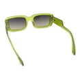 thumbnail image 6 of Womens Unique Exposed Side Lens Rectangular Plastic Mod Fashion Sunglasses Green - Black Brown, 6 of 6
