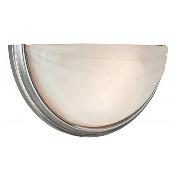 20635-SAT-ALB Crest 2 Light Alabaster Glass Wall Sconces - Satin