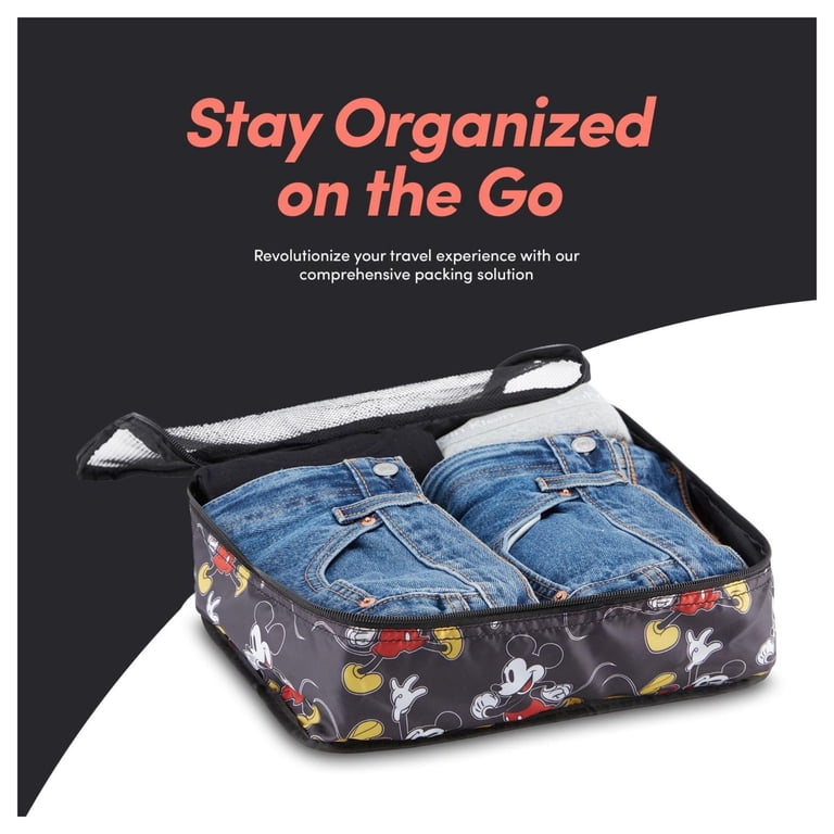Disney Minnie & Mickey Mouse Packing Cubes, 5 Piece Set Travel