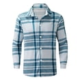 thumbnail image 3 of Camisas Deportivas Hombre Moda para hombre Casual Impresión digital 3D Primavera y otoño Moda De Rong Solapa Camisa de manga larga Cárdigan (Light Blue, M), 3 of 5