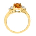 thumbnail image 3 of Mauli Jewels Engagement Rings for Women 1.45 Carat Diamond And Oval Shape Citrine Ring 4 prong 10K Yellow Gold, 3 of 6