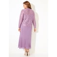 thumbnail image 2 of Catherines Women's Plus Size Long Lace Jacket Dress Two-Piece Set, 2 of 4