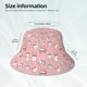 thumbnail image 3 of Fotbe Girl Rabbit Sombrero Tipo Pescador con Estampado – Sombrero de Sol de Algodón de Moda para Playa, Golf, Pesca, 3 of 6