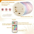 thumbnail image 4 of Mixture Colored with Purple Blue Pink Flickering Flameless Candles LED Tealight Battery Operated with Remote Set of 2 Holiday Decor Ornaments, 4 of 7