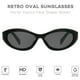 thumbnail image 2 of Gafas de sol mosanana Oval Cat Eye para mujer negras MS52372, 2 of 7