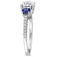 thumbnail image 3 of Everly Women's Created Sapphire 10K White Gold Engagement Ring, 3 of 7