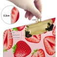 thumbnail image 4 of 12.5"x9" Red Strawberry Clipboards, Standard A4 Letter Size Nursing Clipboard with Low Profile Metal Clip Decorative Clip Board for Office Supplies,Gold, 4 of 7