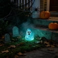 thumbnail image 4 of Dmlowu Halloween Decor Indoor Party Favors - 3 Pack Mini Ghosts Glow in The Dark, Tiny Resin Statue Ornaments Ghost Decor for Shelf Desk Mantel Home, 4 of 6