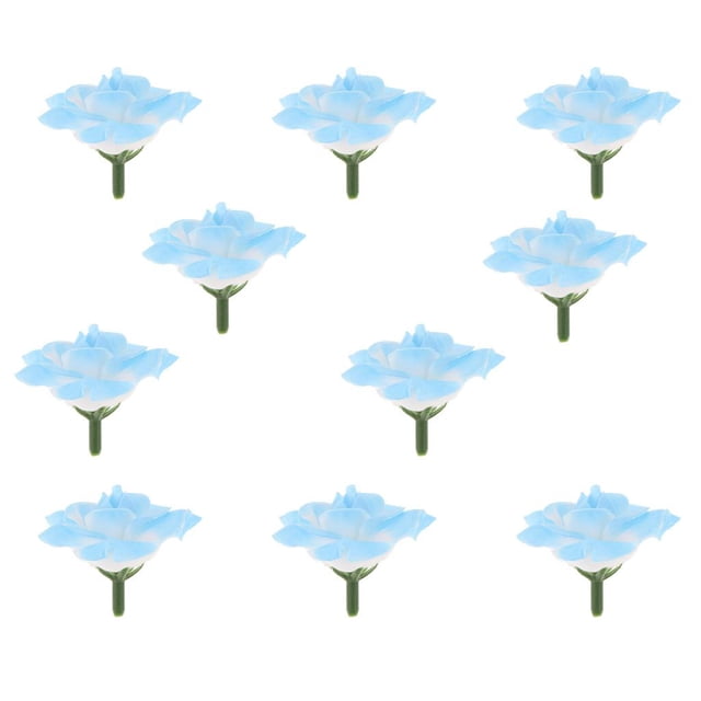 Flores artificiales 10 unids cabezas de rosas artificiales ramo de flores decoración del hogar partido # 3 Magideal Flores artificiales
