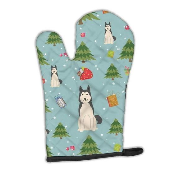 Carolines Treasures BB4685OVMT Christmas West Siberian Laika Spitz Oven Mitt Large multicolor