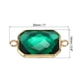 thumbnail image 2 of Uxcell Birthstone Connector Link, 10Pcs Diamond Clear charm Links, Rectangle Glass Crystal Bead Link, Green, 2 of 5