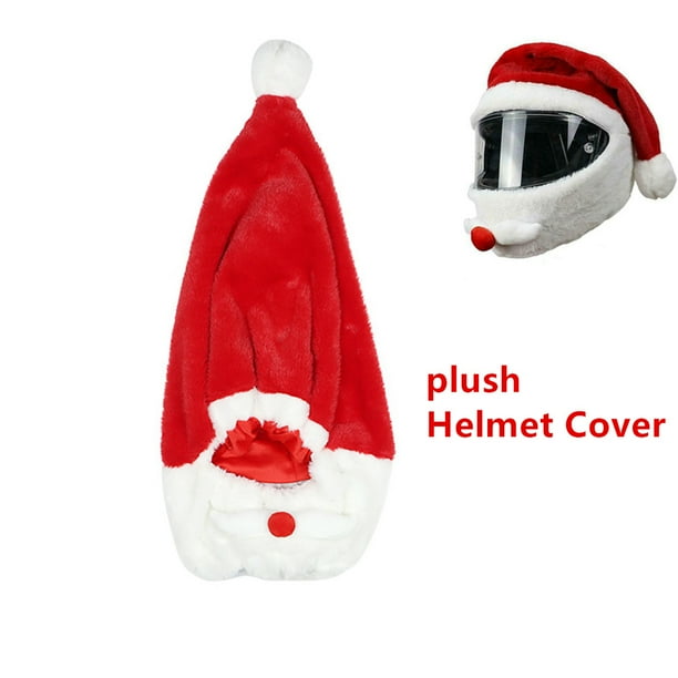 christmas motorcycle helmet Santa Cover,Funny Helmet Cover Santa Claus Xmas Hat Decoration Accessories for Men(Suit for Helmets Without Tail Wings) : Automotive Polyester Fiber Applicable Age Group SANTA CLAUS - FunnyHelmetCovers