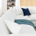thumbnail image 3 of Modway Commix 6-Piece Down Filled Overstuffed Fabric Sectional Sofa Set in White, 3 of 5