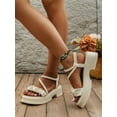 thumbnail image 6 of Women‘s Double Wearing Platform Wedge Sandals  2023 New Summer Style Beach Sandals  Roman Style Open Toe Slippers  Casual, 6 of 6