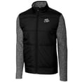 thumbnail image 2 of Men's Cutter & Buck Black Omaha Storm Chasers Big & Tall Stealth Hybrid Quilted Full-Zip Windbreaker Jacket, 2 of 3