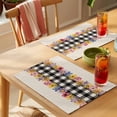 thumbnail image 4 of Colorful Flowers Placemats Set of 12 Spring Floral Elegant Pastoral Rustic Place Mats Indoor Wipeable Table Mats Washable Cloth Dining Table Placemats for Kitchen Holiday Party Home Decor 13x19 Inch, 4 of 9