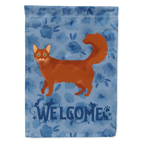 Carolines Treasures CK4988CHF Somali Cat Welcome Flag Canvas House Size Large multicolor