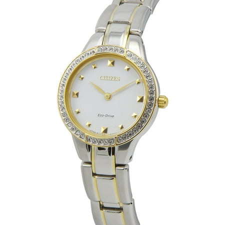 - Eco-Drive Women's EX1364-59A Silhouette Analog Display Two Tone Watch