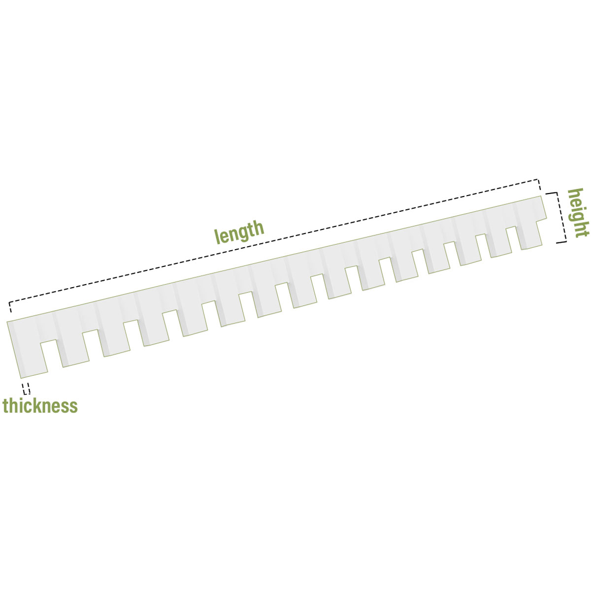 4"H x 1"P x 92"L Wilson Architectural Grade PVC Dentil Trim