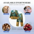thumbnail image 7 of KLL Impressionist Village Sky Sleepwear Mens Flannel Pajamas,Long Cotton Pj Set, 7 of 7