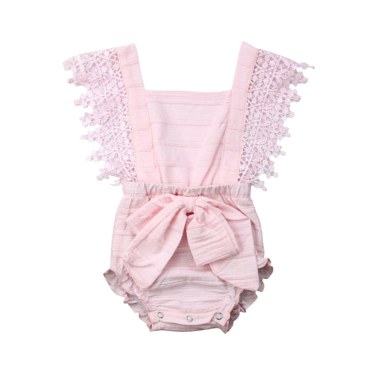 Newborn Infant Baby Girl Kid Summer Clothes Bow Romper Bodysuit Sunsuit Outfits 