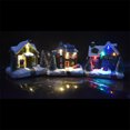 thumbnail image 4 of Matsuzay Adorno de casa de luz de Navidad 2021 Año Nuevo Navidad resina casa de nieve decoración brillante decoración de iluminación alimentada por Kits de decoración para fiestas No.01 Matsuzay HA008049-01B, 4 of 6