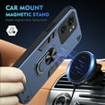 thumbnail image 2 of Phone Case for Motorola Edge 40 Hybrid Case with Ring Kickstand, Heavy Duty Protection Armor Case with Comfortable Grip Support Magnetic Car Mount for Motorola Edge 40 - Navyblue, 2 of 7