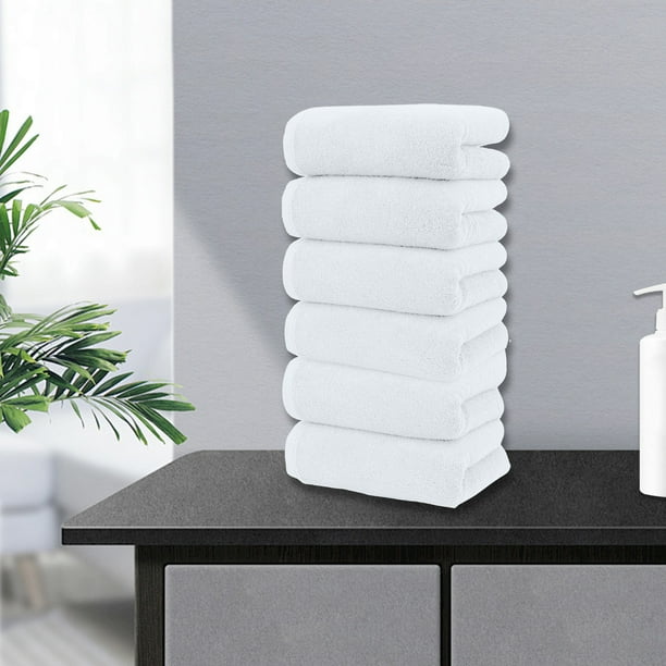 Paquete de 6 Toallas Faciales de Algodón | Toallitas Absorbentes y Suaves | Transpirables, Naturales y Ligeras | Blanco, Beige y Gris | Resistentes y de Secado Rápido | para Viajes, Exteriores y Uso