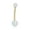Gold, variant on AVORA 10K Yellow Gold Simulated Opal Belly Button Ring Body Jewelry (14 Gauge)