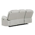 thumbnail image 4 of Challenger Modern LED Recliner Sofa made with wood and metal frame in Beige, 4 of 6