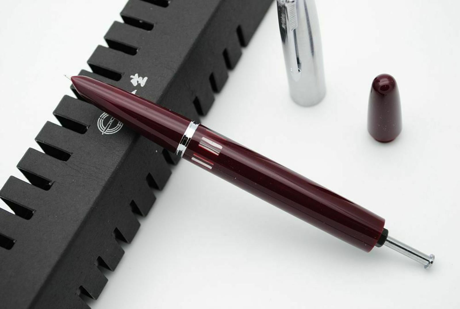 Fountain Pen Iridium F Nib 0.5mm, Resin Body Steel Cap Stylish for Everyday Writing Office