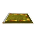 thumbnail image 2 of Ahgly Company Machine Washable Indoor Rectangle Abstract Yellow Contemporary Area Rugs, 8' x 12', 2 of 4