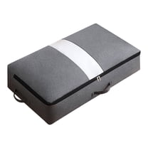 Fabric Quilt and Clothes Storage Bag Large Capacity Foldable Organizer Box for Bedding Toys Seasonal Items Moving Dorm Closet Garage and Home Storage