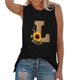 thumbnail image 1 of Camisetas sin mangas para mujer, chaleco fino de verano con estampado de margaritas y girasoles, chaleco sin mangas de manga corta, Jersey holgado informal, camisetas tipo túnica Fridja qr1876, 1 of 1