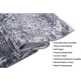 thumbnail image 3 of HR- Bohemian Chic Vintage Distressed 2 x 3 Area Rug Floorcover Leno Weave Abrash Design Novelty Rug Black and Gray Color, 3 of 9