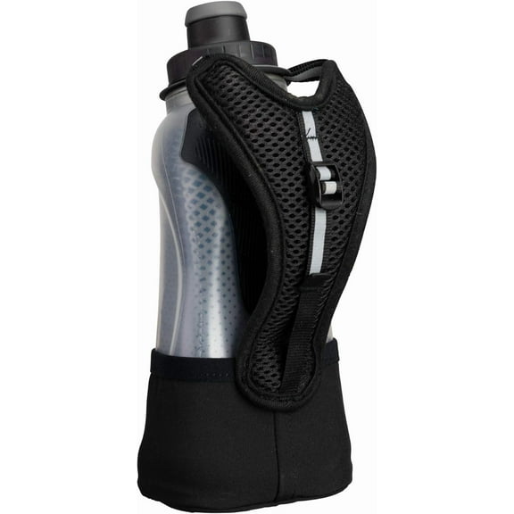 Running Handheld Water Bottle - 12 oz Insulated Water Bottle with Adjustable No-Grip Quick Squeeze Lite Hand Strap
