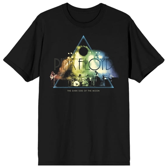 Bioworld Pink Floyd Dark Side of the Moon Men's Graphic T-Shirt | Prism Galaxy Art | Screen-Printed Crew Neck Tee | Officially Licensed-Large